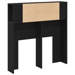 Tête de lit Cabinet Chêne Noir 100x19x104 5 cm Fabriqué en Bois d'Ingénierie