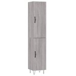 vidaXL Buffet haut Sonoma gris 34 5x34x180 cm Bois d'ingénierie