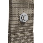 vidaXL Douche d'extérieur gris 55x60x224 cm résine tressée bois acacia