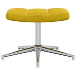vidaXL Chaise de relaxation avec tabouret Jaune moutarde Velours