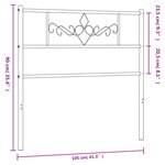 vidaXL Tête de lit métal blanc 100 cm