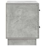 vidaXL Cabinet de chevet avec tiroir Gris béton 43 x 34 5 x 44 5 cm