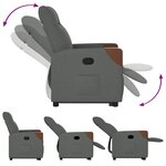 vidaXL Fauteuil inclinable Gris foncé Tissu