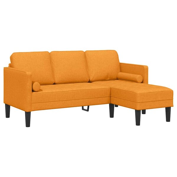 vidaXL Ensemble de Canapés Jaune foncé 173 x 131 x 67 cm tissu