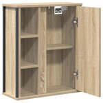 vidaXL Meuble murale de salle de bain miroir chêne sonoma 50x21x60 cm
