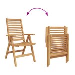 Chaises de jardin vidaXL pliantes 4 Pièces en bois massif de teck