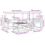 vidaXL Ensemble de canapés d'extérieur 5 pc Blanc et anthracite