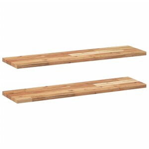 vidaXL Étagères flottantes 2 Pièces 80x20x2 cm acacia massif à l'huile