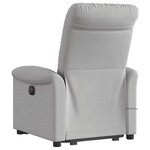 vidaXL Fauteuil inclinable de massage électrique gris nuage tissu