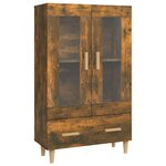 vidaXL Buffet haut Chêne fumé 70x31x115 cm Bois d'ingénierie