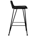vidaXL Chaises de bar lot de 2 noir Rotin