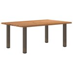 vidaXL Table à manger marron clair bois de chêne massif rectangulaire