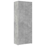 vidaXL Buffet haut gris béton 70x42 5x185 cm bois d'ingénierie