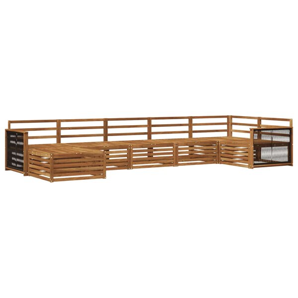 vidaXL Ensemble de canapés d'extérieur 7 pc Naturel