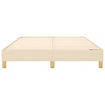 vidaXL Cadre de lit Crème 140 x 200 cm Tissu