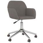 vidaXL Chaises pivotantes à manger lot de 2 Gris foncé Tissu