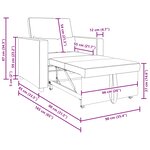 vidaXL Canapé-lit escamotable simple Gris nuage 90 x 165 x 87 cm tissu