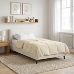 vidaXL Duvet complet toute l'année Crème 155 x 220 cm Microfibre