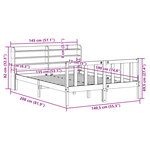 vidaXL Cadre de lit sans matelas 135x190 cm bois de pin massif