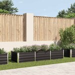 vidaXL Lit surélevé de jardin Anthracite 240x80x45 cm Acier galvanisé