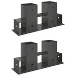 Aide à l'empilement de bois de chauffage 2 Pièces Anthracite Acier