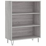 vidaXL Buffet haut Sonoma gris 69 5x34x180 cm Bois d'ingénierie
