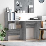 vidaXL Bureau Sonoma gris 131 5 x 50 x 106 5 cm Bois d'ingénierie