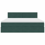 vidaXL Lit de Rangement Vert foncé 180 x 200 cm Velours