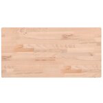 vidaXL Dessus de table 80x40x2 5 cm rectangulaire bois massif de hêtre