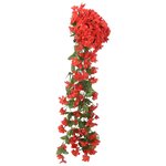 vidaXL Guirlandes de fleurs 3 Pièces rouge 85 cm