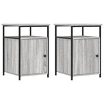 vidaXL Tables de chevet 2 Pièces sonoma gris 40x42x60cm bois d'ingénierie