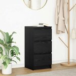 vidaXL Buffet chêne noir 37 5x35x76 cm bois d'ingénierie