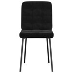 vidaXL Chaises à manger lot de 2 Noir Velours