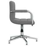 vidaXL Chaise pivotante de bureau Gris clair Tissu