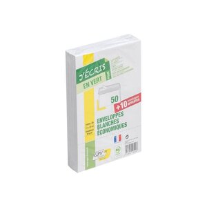 50 enveloppes blanches + 20  gratuit c6 114x162 mm 80g gpv 520