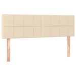 vidaXL Sommier à lattes de lit avec matelas LED Crème 140x190 cm Tissu