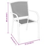 vidaXL Set de jardin et salle à manger 9 pièces Anthracite Acier
