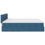 VidaXL Cadre de lit ottoman avec matelas bleu foncé 180x200 cm velours