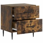 vidaXL Cabinet de chevet Chêne fumé 43 x 34 5 x 47 5 cm