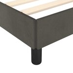 vidaXL Cadre de lit sans matelas gris foncé 137x190 cm velours