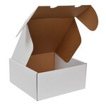 Boîte d'expédition réversible kraft et blanc en carton micro-cannelé 25 x 23 x 11 cm
