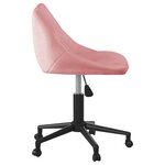 vidaXL Chaise pivotante de salle à manger Rose Velours