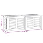 vidaXL Boîte de rangement jardin et sac 150x50x53 cm bois massif teck
