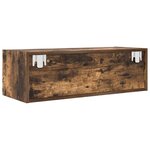 vidaXL Meuble TV chêne fumé 80x31x25 5 cm bois d'ingénierie