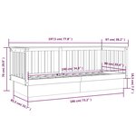 vidaXL Lit de jour Marron miel 90x190 cm Bois de pin massif