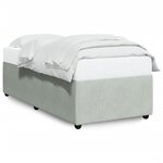 vidaXL Cadre de lit Gris clair 90x190 cm Velours