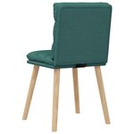 vidaXL Chaises à manger lot de 4 vert foncé tissu