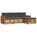 vidaXL Ensemble de canapés d'extérieur Naturel et Anthracite