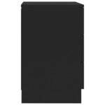 vidaXL Tables de chevet 2 Pièces Noir 38x35x56 cm Bois d'ingénierie
