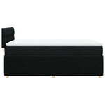 vidaXL Sommier à lattes de lit et matelas Noir 80x200 cm Tissu